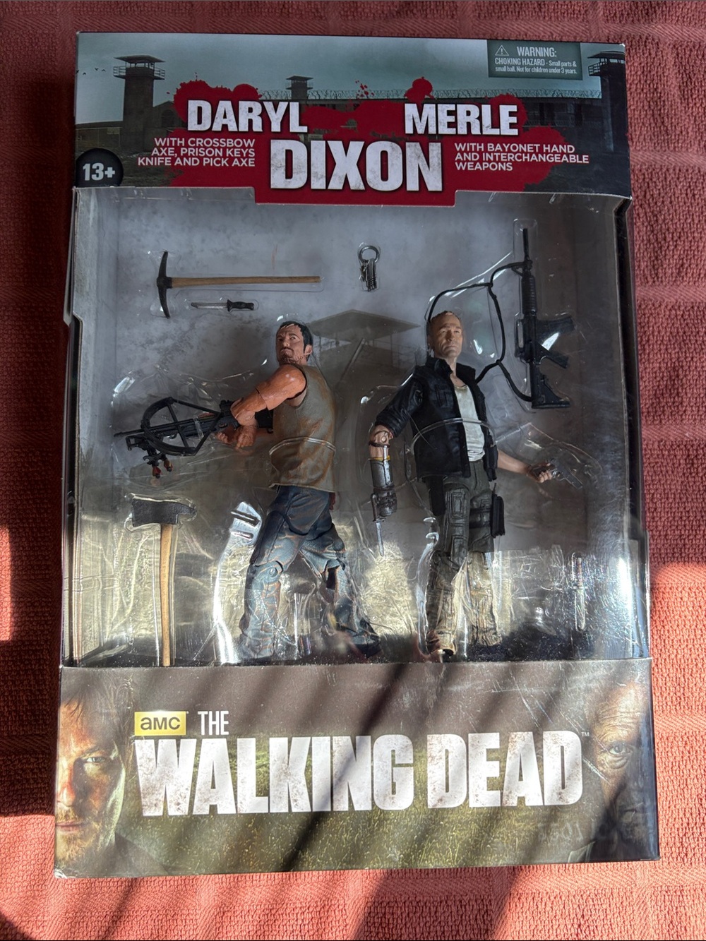 The Walking Dead Daryl & Merle Dixon Action Figure Set - Black & Brown